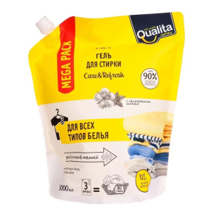 QUALITA Гель для стирки Универсальный дой-пак 3000мл
