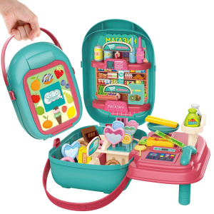 Чудо-чемоданчик. Набор 2в1 "Супермаркет", не менее 47 предметов