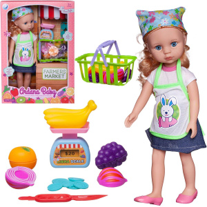Игровой набор Junfa Ardana Baby Кукла в магазине Овощи-фрукты блондинка 37,5см Игровой набор Junfa Ardana Baby Кукла в магазине Овощи-фрукты блондинка 37,5см