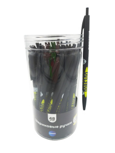 Ручка шариковая CENTRUM автомат ПОВЕЗЛО ПОВЕЗЛО, корпус Slim прорезиненный, цвет чернил синий, 0,7 мм