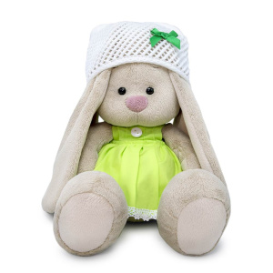 Мягкая игрушка BUDI BASA Зайка Ми в салатовом платье с кружевом (малый) 18 см