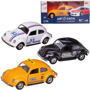 Машинка металлическая Abtoys АвтоСити 1:36 Ретро инерционная с открывающими передними дверцами 4 вида свет звук Машинка металлическая Abtoys АвтоСити 1:36 Ретро инерционная с открывающими передними дверцами 4 вида свет звук