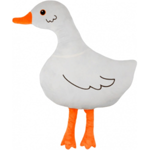 Гусь игрушка-подушка серый 30 см