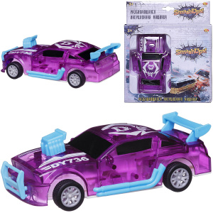 Машинка Abtoys разбивающаяся инерционная фиолетовая 1:32 Машинка Abtoys разбивающаяся инерционная фиолетовая 1:32