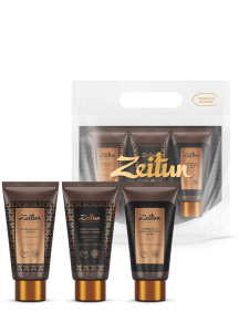 ZEITUN Тревел-набор Shower&Shave для мужчин: шампунь+гель/душ 2в1, крем для бритья, лосьон после бритья