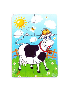 Пазл 6 Корова на лугу