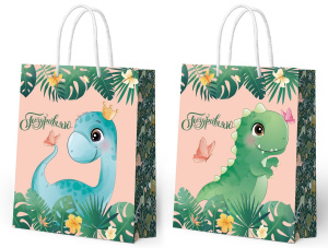 Пакет подарочный ND Play Динозаврики-малыши 335*406*155 мм