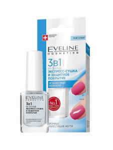 EVELINE Nail Therapy 3в1 60 Секунд Экспресс-сушка и защ.покрыт.12мл