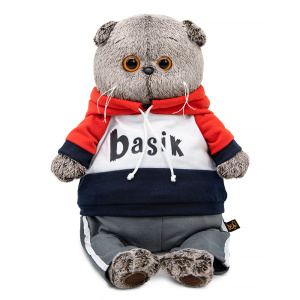 Кот Басик в костюме в стиле спорт-шик 22 см Кот Басик в костюме в стиле спорт-шик 22 см