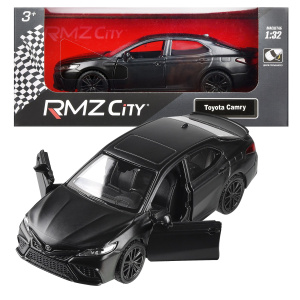Машина металлическая RMZ City серия 1:32 Toyota Camry 2022, черный матовый цвет, инерционный механизм, двери открываются Машина металлическая RMZ City серия 1:32 Toyota Camry 2022, черный матовый цвет, инерционный механизм, двери открываются