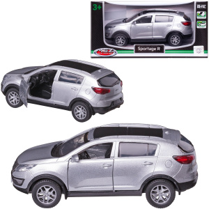 Машинка металлическая MSZ серия 1:43 Kia Sportage R, цвет серебряный, инерционный механизм, двери открываются Машинка металлическая MSZ серия 1:43 Kia Sportage R, цвет серебряный, инерционный механизм, двери открываются