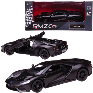 Машина металлическая RMZ City серия 1:32 Ford GT 2019, черный матовый цвет, двери открываются Машина металлическая RMZ City серия 1:32 Ford GT 2019, черный матовый цвет, двери открываются