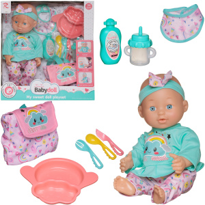 Игровой набор Junfa My Sweet Love playset Пупс 35 см c сумочкой "Тучка" и игровыми предметами