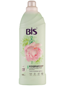 BIS Кондиционер для белья Пион и белые цветы суперконцентрат 900мл