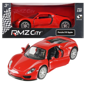 Машинка металлическая Uni-Fortune RMZ City серия 1:32 Porsche 918 Spyder, цвет красный, двери открываются Машинка металлическая Uni-Fortune RMZ City серия 1:32 Porsche 918 Spyder, цвет красный, двери открываются