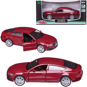 Машинка металлическая MSZ серия 1:43 Audi A7, цвет красный, инерционный механизм, двери открываются Машинка металлическая MSZ серия 1:43 Audi A7, цвет красный, инерционный механизм, двери открываются