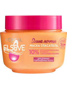 L`OREAL Elseve Маска для волос Длина Мечты для длинных поврежденных волос, с кератином, 300 мл