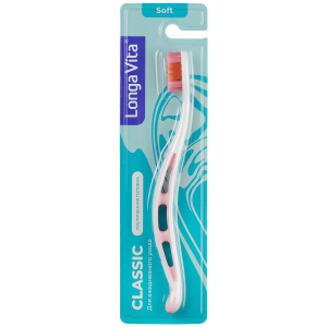 Зубная щетка Longa Vita Classic розовая