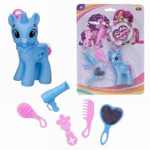 Игровой набор Abtoys Моя лошадка Пони единорог голубая с игровыми предметамиСИМВОЛ ГОДА 2026 Игровой набор Abtoys Моя лошадка Пони единорог голубая с игровыми предметамиСИМВОЛ ГОДА 2026