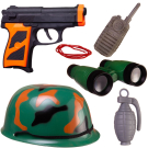 Игровой набор Abtoys Боевая сила Военная каска, пистолет, бинокль, рация, граната