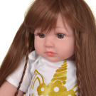Кукла Junfa в белой кофте и яркой юбке 60 см