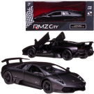 Машинка металлическая Uni-Fortune RMZ City серия 1:32 Lamborghini Murcielago LP670-4 , инерционная, черный матовый цвет, двери открывается