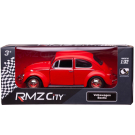 Машина металлическая RMZ City серия 1:32 Volkswagen Beetle 1967, красный матовый цвет, двери открываются