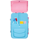 Набор для рисования Junfa Юный художник в чемоданчике-ранце, розово-голубой