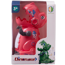 Игрушка заводная Junfa Нажми и поедет Динозавр, светло-коралловый в коробке 10,4х7,8х14,5см