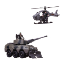 Игровой набор Abtoys Боевая сила Военная техника: танк, вертолет, 2 фигурки солдат