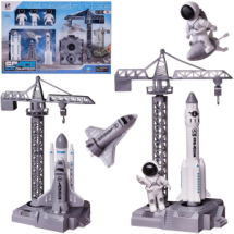 Игровой набор Junfa Покорители космоса: стартовая площадка с двумя ракетами, шаттлом, мини-ракетой и 3 космонавтами
