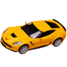 Машина металлическая RMZ City серия 1:32 Chevrolet Corvette Grand Sport, желтый матовый цвет, двери открываются