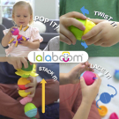 Игрушка развивающая "Lalaboom", 3 тактильных мяча (18 деталей в комплекте)