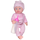 Кукла ABtoys Пупс "Мой малыш" (розовый комбинезон", 35см, в наборе с аксессуарами, со звуковыми эффектами, в коробке