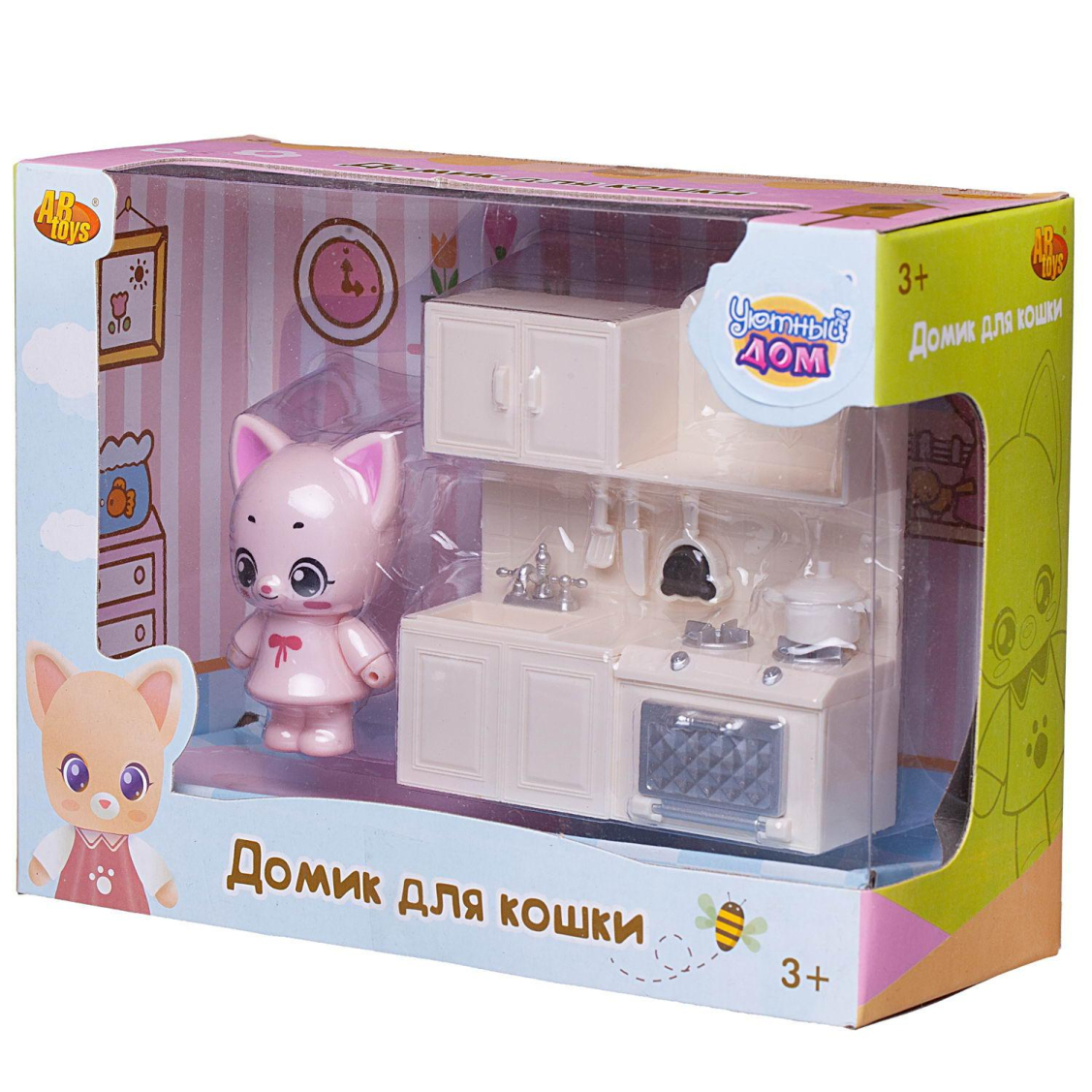 Игровой набор ABtoys Уютный дом Домик для кошки малый. Кухня (гарнитур и  другие игровые предметы) | купить, цена, отзывы