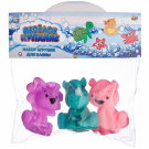Набор резиновых игрушек для ванной Abtoys Веселое купание 3 предмета (львенок,медвежонок, носорог)