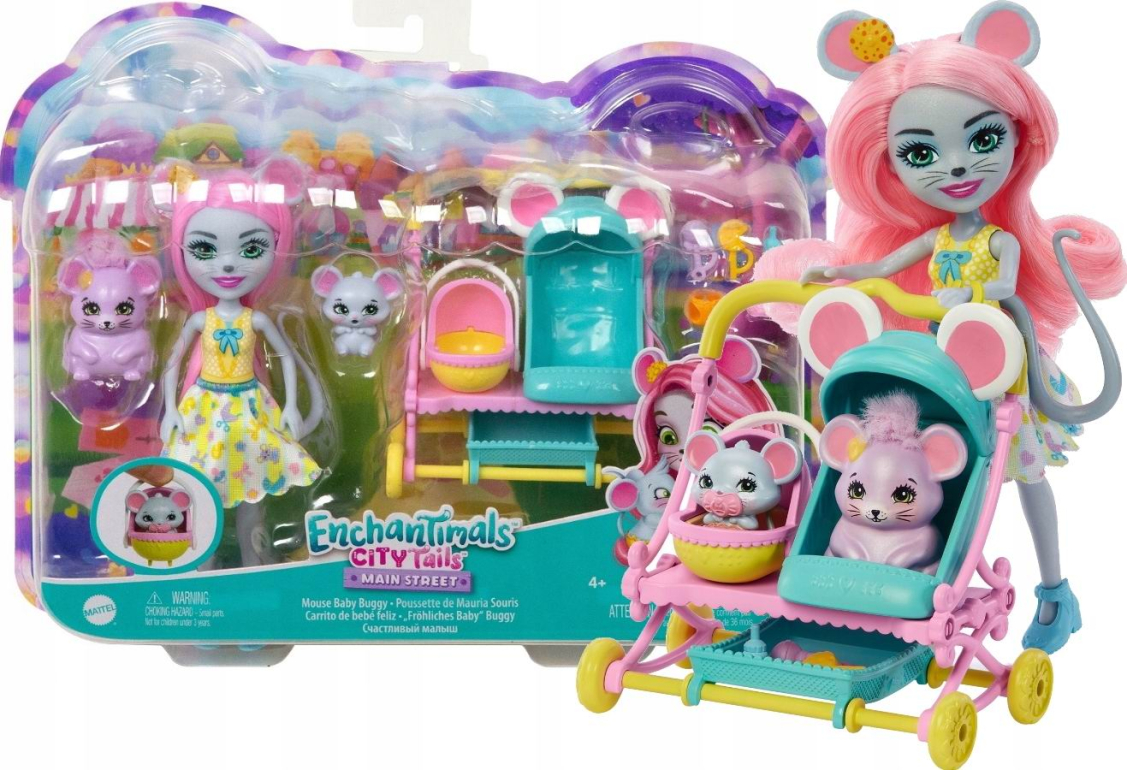 Игровой набор Mattel Enchantimals Мышка Маурия с мышатами и коляской |  купить, цена, отзывы