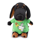 Мягкая игрушка BUDI BASA Собака Ваксон в футболке с принтом "Птичка с цветочком" 29 см