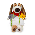 Мягкая игрушка BUDI BASA Собака Бартоломей в разноцветной толстовке 27 см
