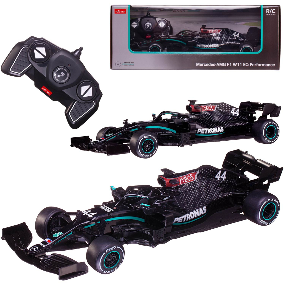 Машина р/у 1:18 Формула 1 Mercedes-AMG F1 W11 EQ Performance, 2,4G, цвет  черный, комплект стикеров., 31.7*11.8*6.1 | купить, цена, отзывы