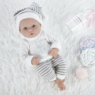 Пупс JUNFA Pure Baby 35см в кофточке, штанишках и шапочке, в коробке