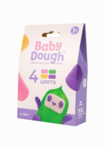 BabyDough Тесто для лепки 4 шт/65 г в коробке зеленый щипок №3