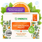 Мыло SYNERGETIC туалетное натуральное Масло мяты и апельсин 90г