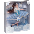 Кукла ABtoys "Бал принцессы" с диадемой в платье с меховой накидкой, темные волосы 30см