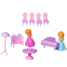 Игровой набор Junfa "Розовый совенок" Чемоданчик с 2 куколками и мебелью, 20,5х5х21см