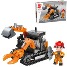 Конструктор Qman серия MineCity Пожарный трактор-манипулятор 176 деталей Конструктор Qman серия MineCity Пожарный трактор-манипулятор 176 деталей