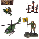 Игровой набор Abtoys Боевая сила Вертолет, фигурка солдата и другие аксессуары, в пакете