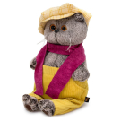 Мягкая игрушка BUDI BASA Кот Басик в кепке и шарфе 25 см