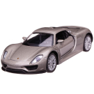 Машина металлическая RMZ City серия 1:32 Porsche 918 Spyder, серебристый цвет, двери открываются