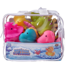 Набор резиновых игрушек для ванной Abtoys Веселое купание Сумочка с 5 динозавриками